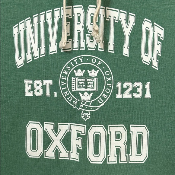 High End University of Oxford Green Thick Official Women’s XS Hoodie MINTY - Picture 3 of 5